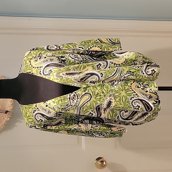 Designers Originals Paisley Design, V-Neck Cardigan, Size 2X - Picture 1 of 9